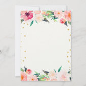 ブライダルシャワーティーパーティの招待状 招待状 (裏面)