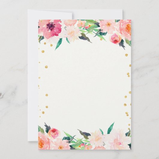 ブライダルシャワーティーパーティの招待状 招待状 (裏面)