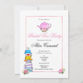 ブライダルシャワーティーパーティの招待状 招待状 (正面)