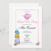ブライダルシャワーティーパーティの招待状 招待状 (正面/裏面)