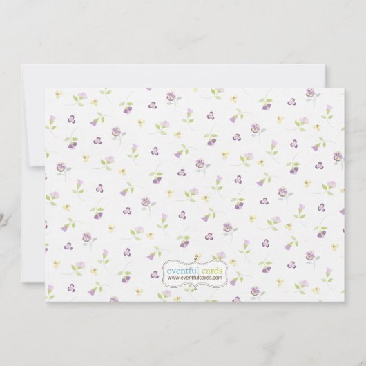 ブライダルシャワーティーパーティの招待状 招待状 (裏面)