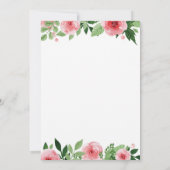 ブライダルシャワーティーパーティの招待状 招待状 (裏面)