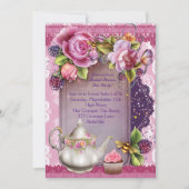 ブライダルシャワーティーパーティの招待状 招待状 (正面)