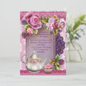 ブライダルシャワーティーパーティの招待状 招待状 (スタンド正面)