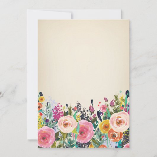 ブライダルシャワーティーパーティの招待状 招待状 (裏面)