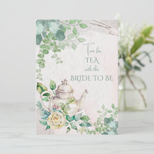 ブライダルシャワーティーパーティの招待状 案内状 (スタンド正面)