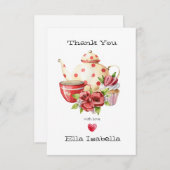 ブライダルシャワーティーパーティーありがとう サンキューカード (正面/裏面)