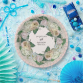 ブライダルシャワーティーパーティーかわいらしフラワーレースドイリー ペーパープレート (パーティー)