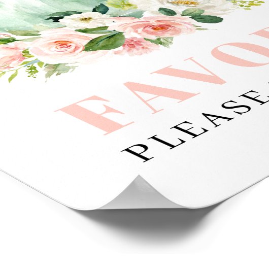 ブライダルシャワーティーパーティーのお気に入りサイン ポスター (角)