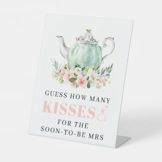 ブライダルシャワーティーパーティーのお気に入りサイン 台座サイン (正面)