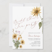 ブライダルシャワーティーパーティーひまわりフローラ 招待状 (正面)