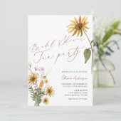 ブライダルシャワーティーパーティーひまわりフローラ 招待状 (スタンド正面)