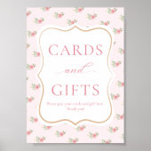 ブライダルシャワーティーパーティーカードとギフト ポスター (正面)