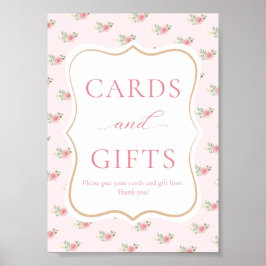 ブライダルシャワーティーパーティーカードとギフト ポスター