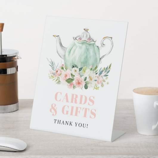 ブライダルシャワーティーパーティーカード&ギフトサイン 台座サイン (インサイチュ)