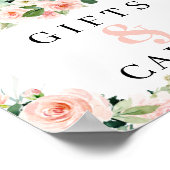 ブライダルシャワーティーパーティーギフトとカードサイン ポスター (角)