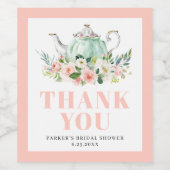 ブライダルシャワーティーパーティースナックのお気に入りラベル ワインラベル (シングルラベル)