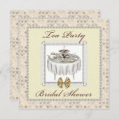 ブライダルシャワーティーパーティーデザーツスクエア招待状 招待状 (正面/裏面)