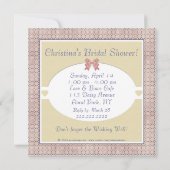 ブライダルシャワーティーパーティーデザーツスクエア招待状 招待状 (裏面)