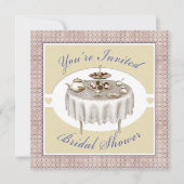 ブライダルシャワーティーパーティーデザーツスクエア招待状 招待状 (正面)