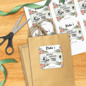 ブライダルシャワーティーパーティーパーソナライズされたシール スクエアシール