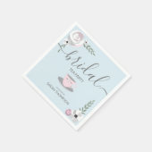 ブライダルシャワーティーパーティーフラワーティーカップスケッチ スタンダードカクテルナプキン (角)