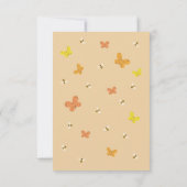 ブライダルシャワーティーパーティーフローラバタフライリース 招待状 (裏面)