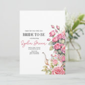 ブライダルシャワーティーパーティーブライダルティーパーティーフローラ 招待状 (スタンド正面)
