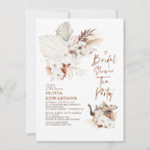 ブライダルシャワーティーパーティーボホテラコッタフローラ 招待状 (正面)