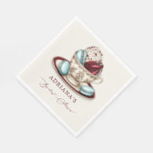 ブライダルシャワーティーパーティーマカロン スタンダードランチョンナプキン (角)