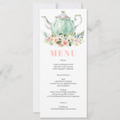 ブライダルシャワーティーパーティーメニュー招待状 招待状 (正面)