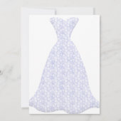 ブライダルシャワーティーパーティーラベンダーブライダルガウン 招待状 (裏面)