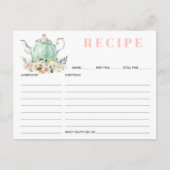 ブライダルシャワーティーパーティーレシピはがき ポストカード (正面)