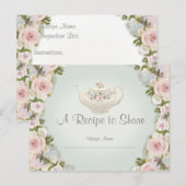 ブライダルシャワーティーパーティーレシピバラフローラ ポストカード (正面/裏面)