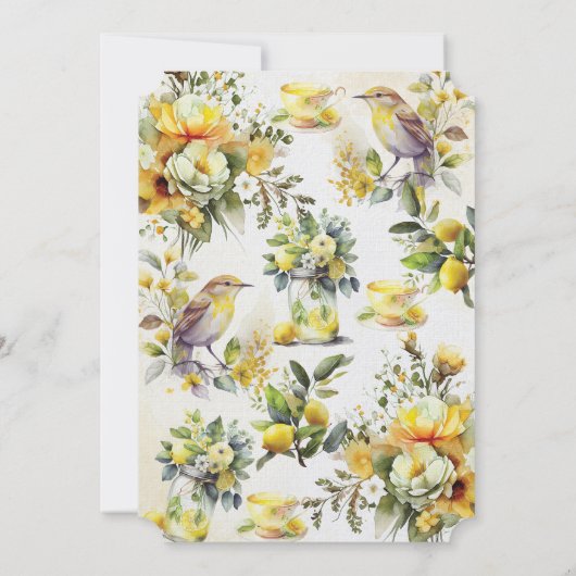 ブライダルシャワーティーパーティーヴィンテージ 招待状 (裏面)