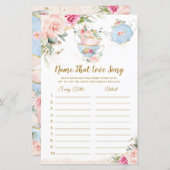 ブライダルシャワーティーパーティー名大好きソングゲーム (正面/裏面)