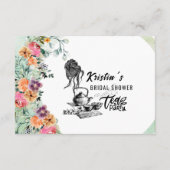 ブライダルシャワーティーパーティー愛アドバイス エンクロージャーカード (裏面)