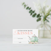 ブライダルシャワーティーパーティー数キスカード エンクロージャーカード (スタンド正面)