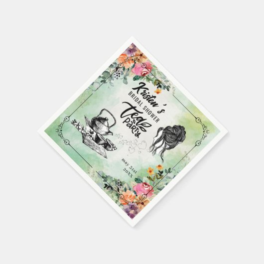 ブライダルシャワーティーパーティー紙ナプキンス スタンダードカクテルナプキン (角)