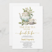 ブライダルシャワーティーパーティー 招待状 (正面/裏面)