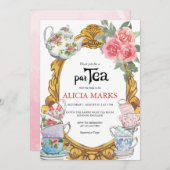 ブライダルシャワーティーパーティー 招待状 (正面/裏面)