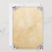 ブライダルシャワーティーポットハットアフタヌーンガーデンパーティー 招待状 (裏面)