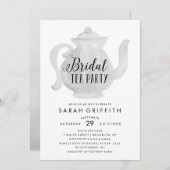 ブライダルシャワーティーモダンパーティーニュートラル招待状 招待状 (正面/裏面)