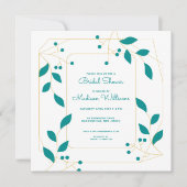 ブライダルシャワーティール（緑がかった色）と金ゴールドフローラ (正面)