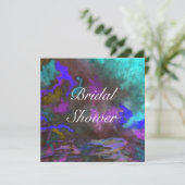 ブライダルシャワーティール(緑がかった色)フュージョン2結婚式招待状 招待状 (スタンド正面)