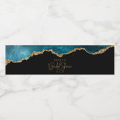 ブライダルシャワーティール（緑がかった色）金ゴールド瑪瑙 ペットボトルラベル (シングルラベル)