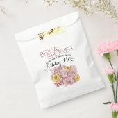 ブライダルシャワーテラコタアウトラインフローラブーケ フェイバーバッグ (封をした状態)