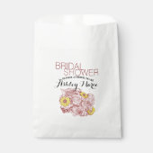 ブライダルシャワーテラコタアウトラインフローラブーケ フェイバーバッグ (正面)