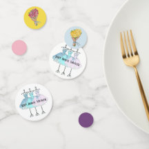 ブライダルシャワーテーブル紙吹雪