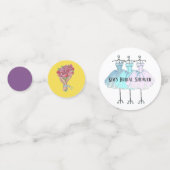 ブライダルシャワーテーブル紙吹雪 コンフェッティ (正面)